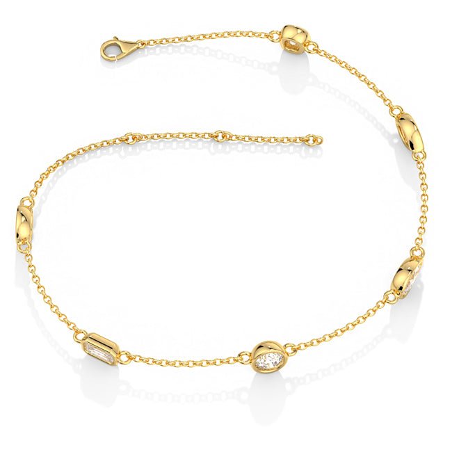 14K Lab Grown Diamond Stationary Bracelet (0.84 ct.tw) - JewelryNest