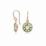 14k gold round green amethyst dangle earring with a 7.0 carat gemstone from JewelryNest, featuring elegant jewelry design.