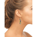 14k Gold Briolette Teardrop Gemstone Earrings (16.8.cts.tw) - JewelryNest