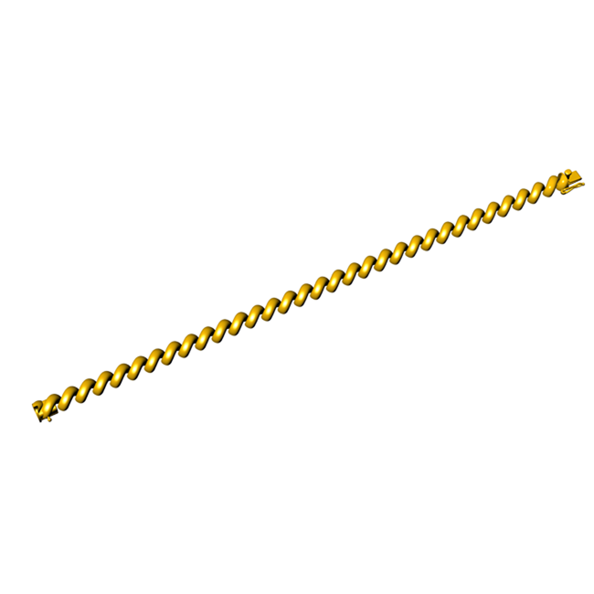 14k Solid Gold Yellow San Marco Bracelet (17.5.gr.tw)