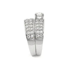 14k gold round diamond wedding band set with 1.95 carats total from JewelryNest, featuring sparkling diamonds and elegant design.
