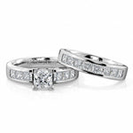 14k Gold Princess-Cut Diamond Bridal Set (1.90 ct tw) - JewelryNest LLC