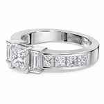 14k Gold Princess Emerald Cut Diamond Ring (1.60.cts.tw) - JewelryNest LLC