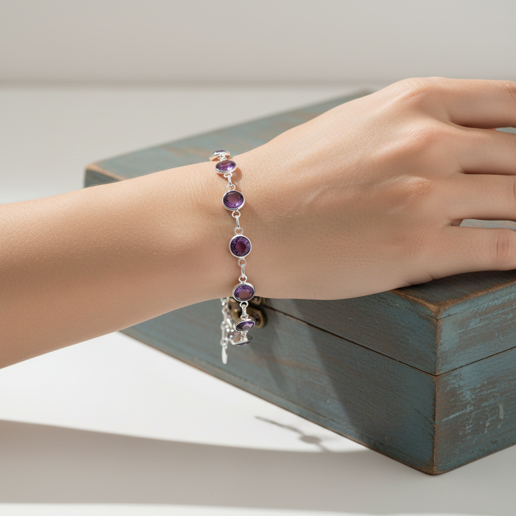 Amethyst Bracelet Lifestyle Shot