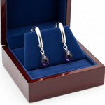 Amethyst Briolette Earrings in Box