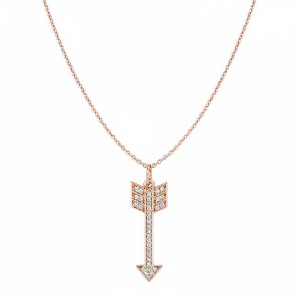 Arrow Necklace - White BG