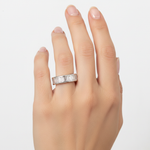 Baguette Diamond Eternity Band on Model