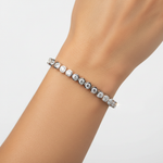 Bezel Diamond Tennis Bracelet on model