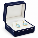 Blue Topaz Earrings in Gift Box