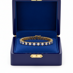 Bracelet on royal blue wooden box