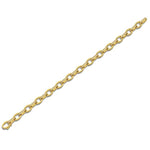 14k Yellow Solid Gold Diamonds Oval Link Bracelet (1.86.cts.tw)