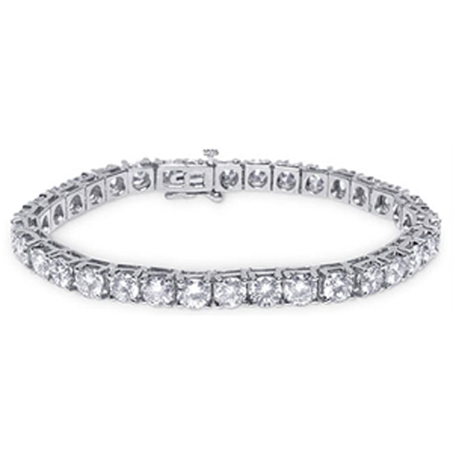 14K Solid Gold Round Lab Grown Diamond Tennis Bracelet (6.0.cts.tw)