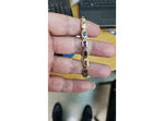 14k Bezel-Set Multi Color Stone Emerald-Cut Bracelet With BackRound (14.2.cts.tw)