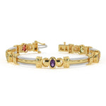 14k Gold Semi Precious Stone Bracelet (1.25.cts.tw)