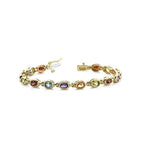 14k Gold Oval Semi Precious Bracelet (6.40.cts.tw)