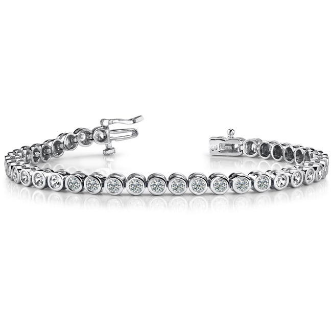 14k Solid Gold Diamond Tennis Bracelet (2.08.cts.tw)