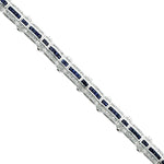 14k Gold Art Deco Style Sapphire Diamond Bracelet (5.30.cts.tw)