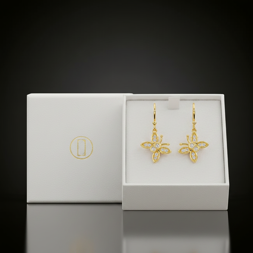 Butterfly Earrings in Gift Box