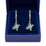 Butterfly Earrings in Royal Blue Box