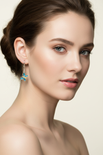 Butterfly Earrings on Model
