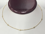 14k Rose Gold Round Diamonds Stationary Necklace On Stand (0.70.ct.tw)