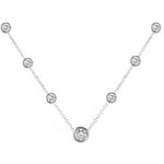 14k Gold Round Diamond By The Yard Necklace (0.85.ct.tw)