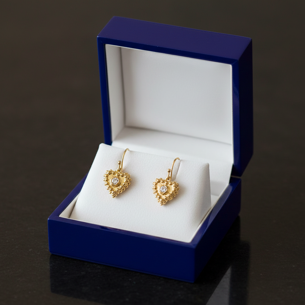 Caviar Heart Drop - Jewelry Box