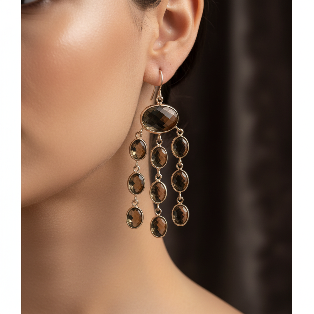 Chandelier Earrings - On Model