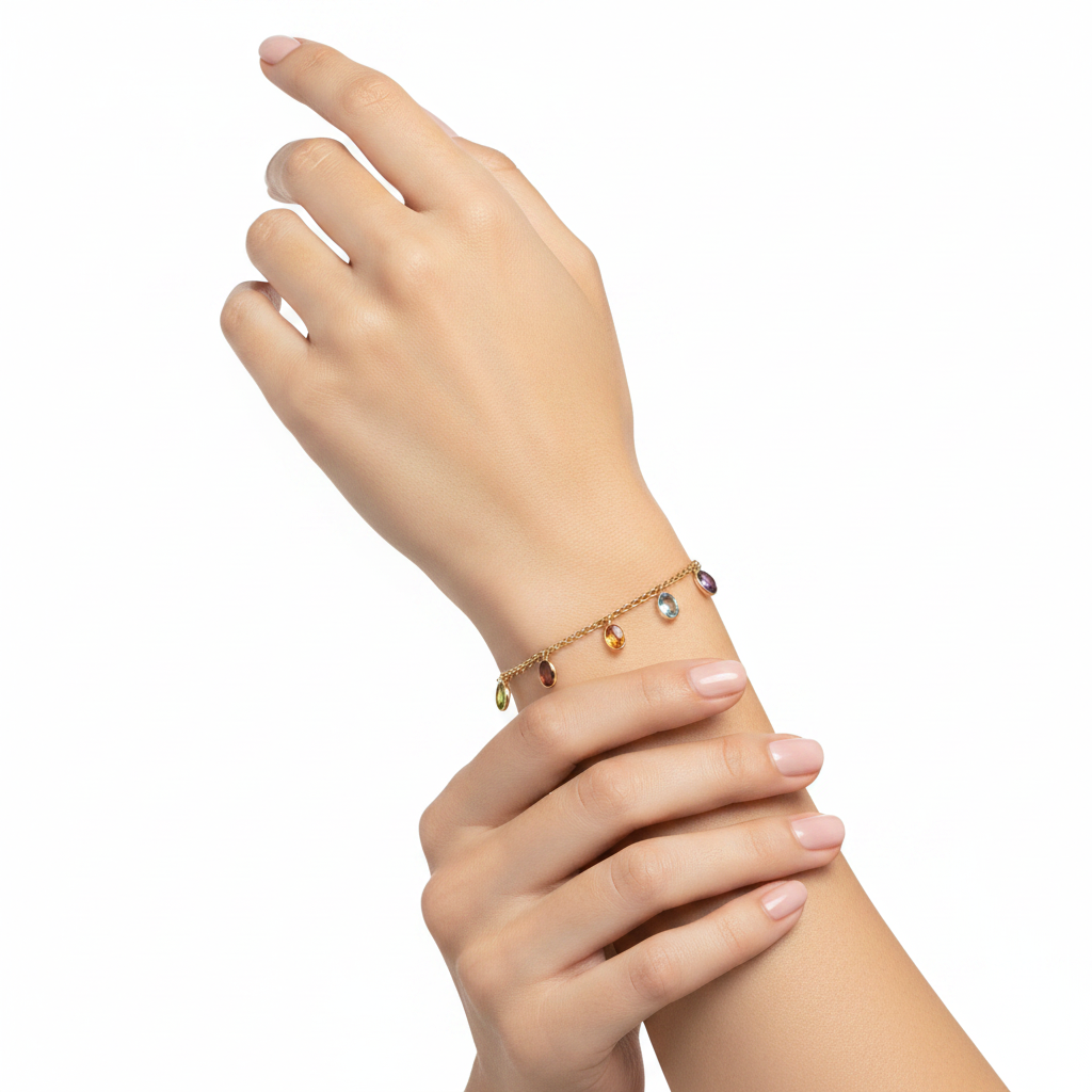 Charm bracelet on model