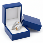 Citrine Popcorn Diamond Ring in Royal Blue Gift Box