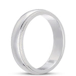 14k Comfort Fit Milligrain Designer Dome Wedding Band (5.0.mm)