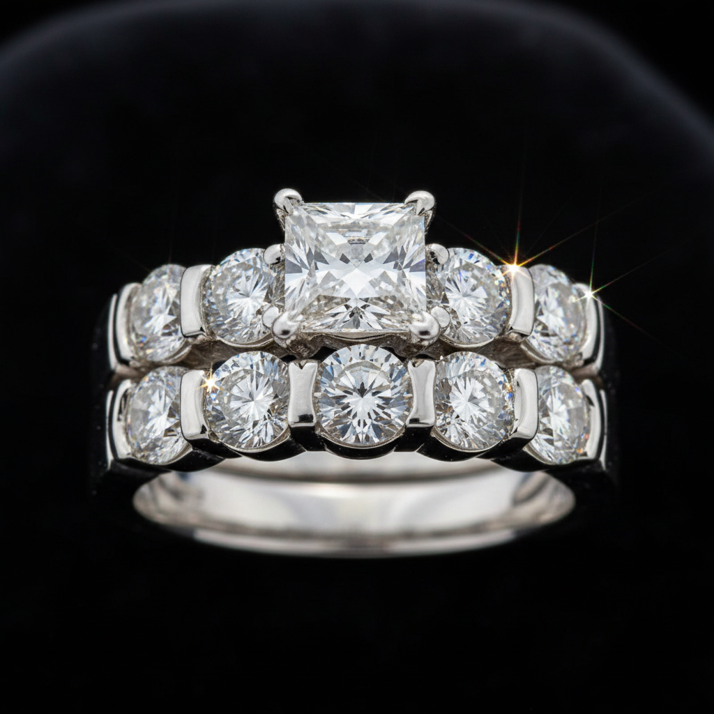 Diamond Bridal Set - Close Up
