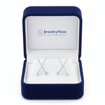 Diamond Criss Cross Earrings in JewelryNest Box