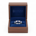 Diamond Sapphire Eternity Band in JewelryNest Box