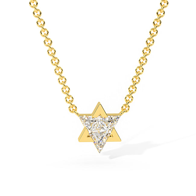14K Lab Grown Diamond Star Of David Necklace (1.07 cts.tw)