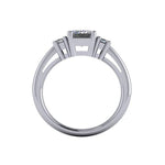 14k Gold Three Stone Emerald Cut Diamond Ring (1.0.ct.tw)