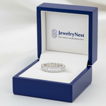 Emerald-Cut Diamond Eternity Band in Royal Blue JewelryNest Box