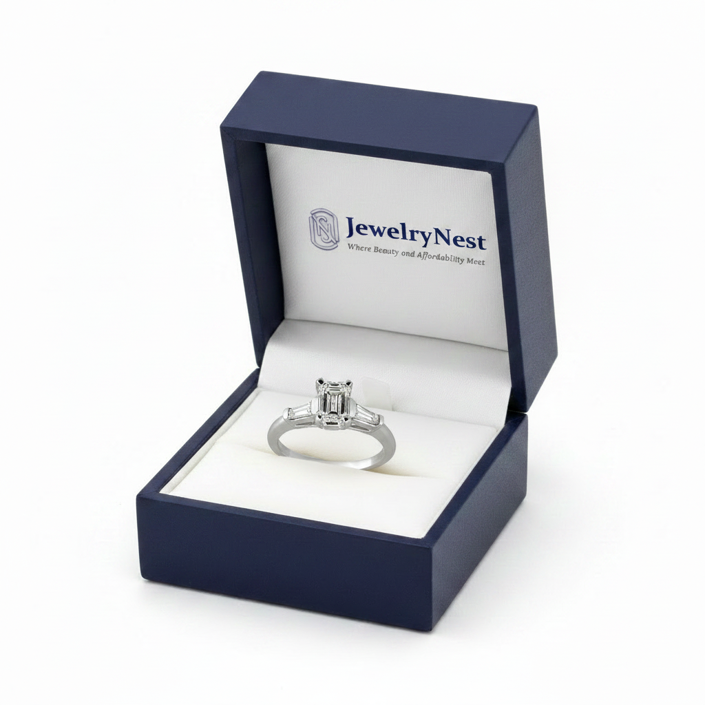 Emerald Cut Diamond Ring in JewelryNest Gift Box