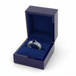 Emerald-Cut Sapphire Diamond Ring in Royal Blue Gift Box