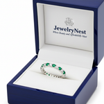 Emerald Eternity Band in Royal Blue JewelryNest Box