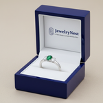 Emerald Ring in Royal Blue JewelryNest Box