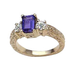 14k Gold Diamond Octagon Tanzanite Ring (1.60 cts.tw)