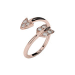 14k Pink Gold Cupid Arrow Diamond Ring (0.14.ct.tw)