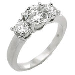 14k Gold Three-stone Round Diamond Ring (0.60.ct.tw)