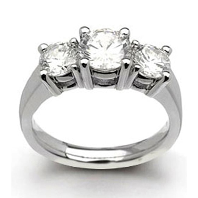 14k Gold Three-stone Round Diamond Ring (0.60.ct.tw)