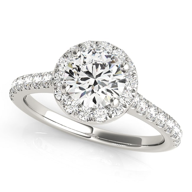 14K White Gold Diamond Engagement Ring (0.82.ct.tw)