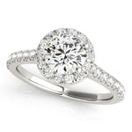 14K White Gold Diamond Engagement Ring (0.82.ct.tw)