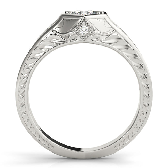 14K White Gold Vintage Diamond Engagement Ring (0.35.ct.tw)
