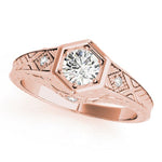 14K Pink Vintage Engagement Diamond Ring (0.35.ct.tw)
