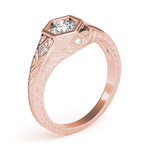 14K Pink Vintage Engagement Diamond Ring (0.35.ct.tw)